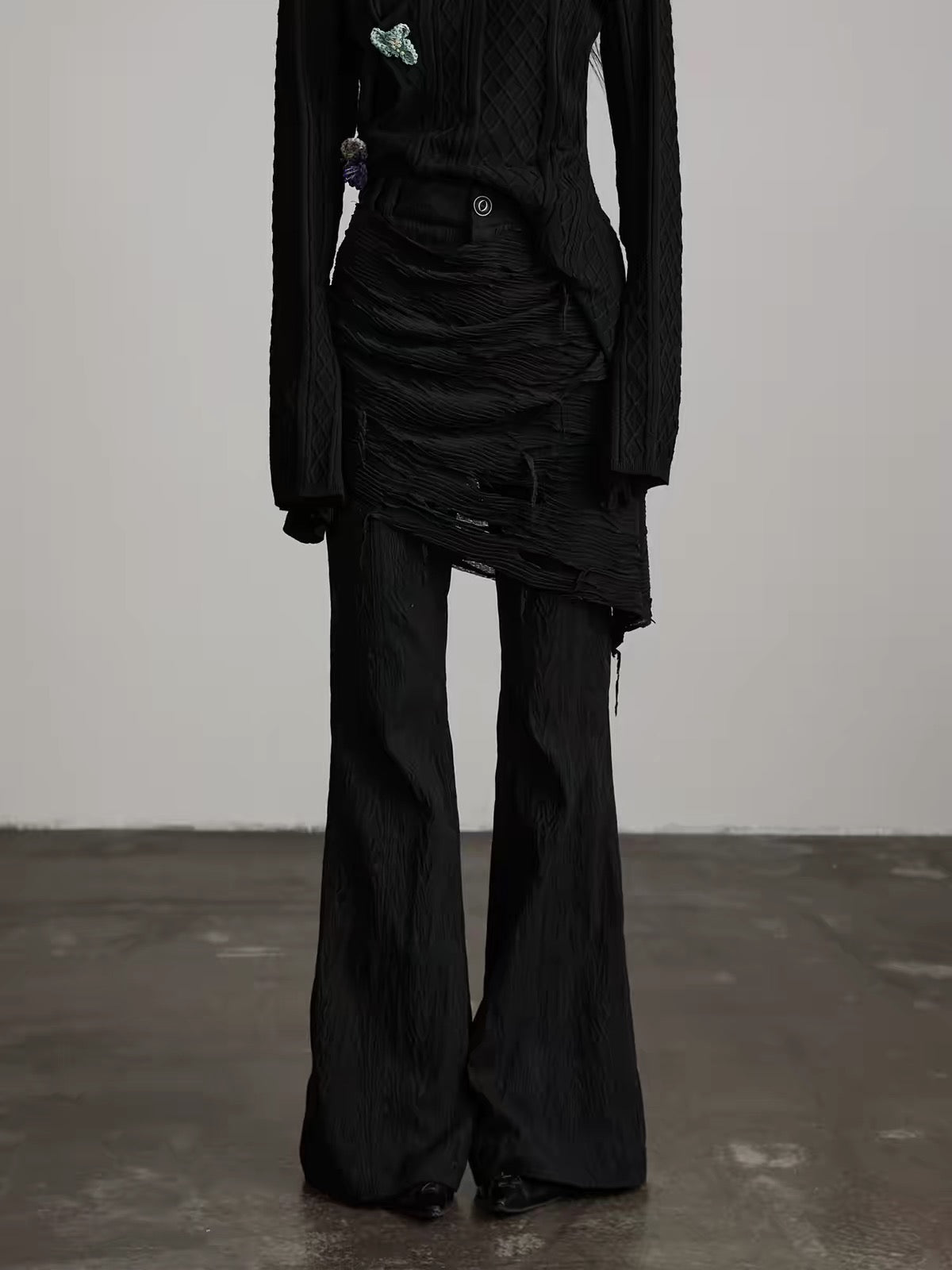 skirt layered pants