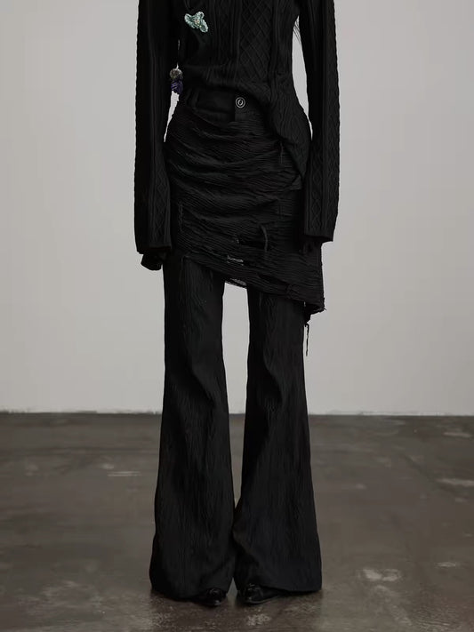 skirt layered pants