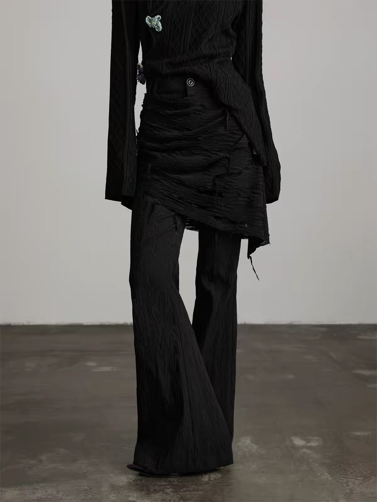 skirt layered pants