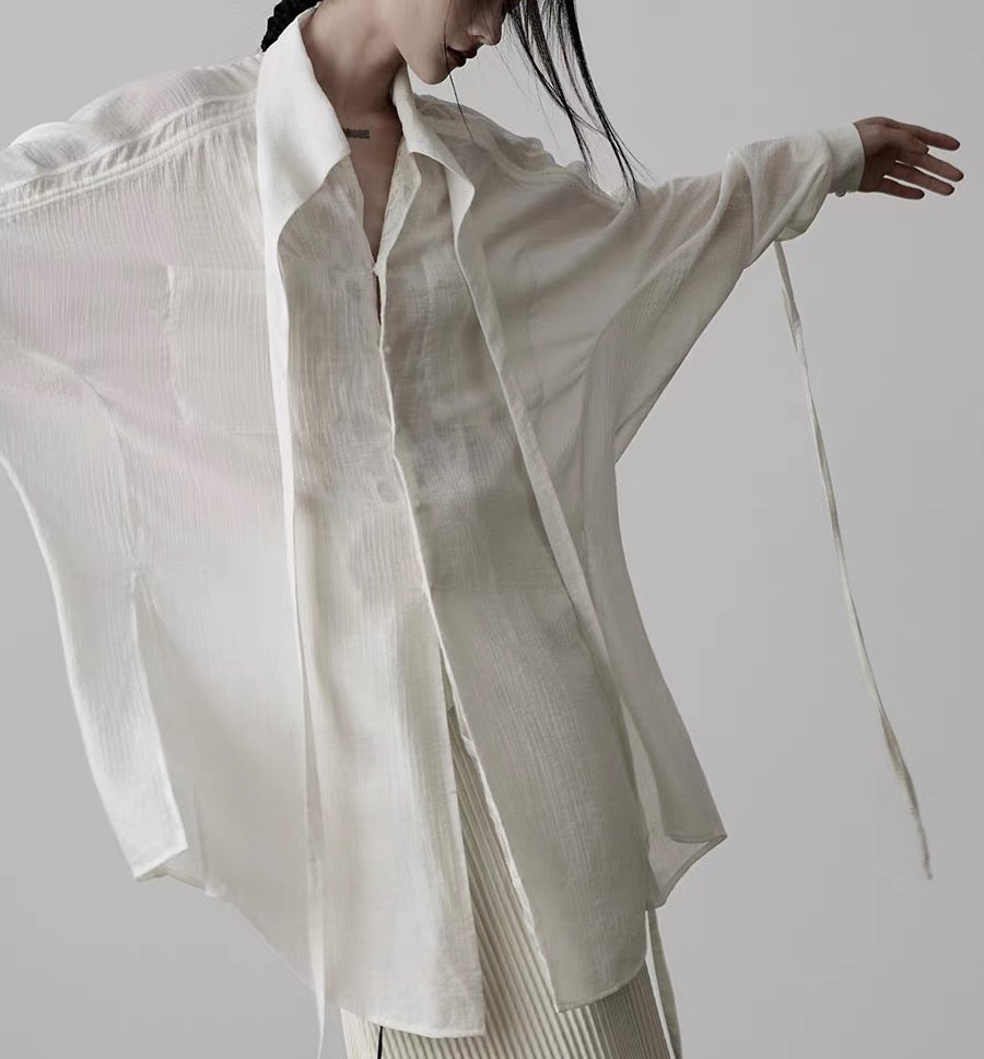 sheer long shirt