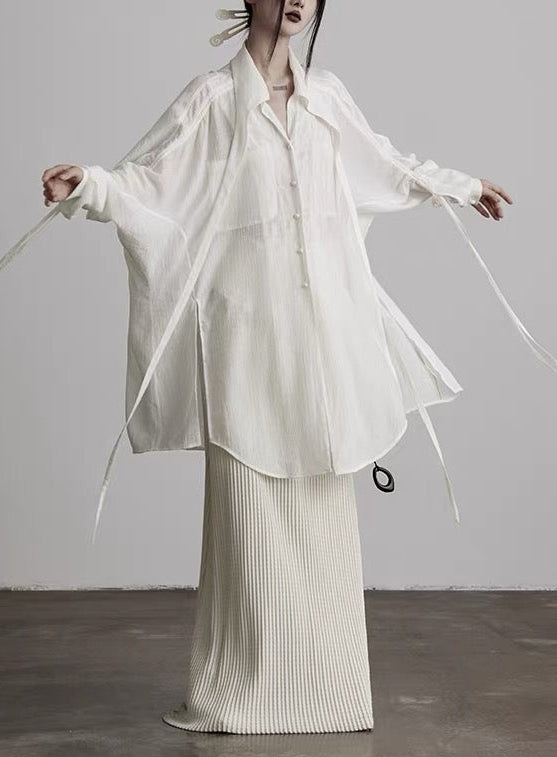 sheer long shirt