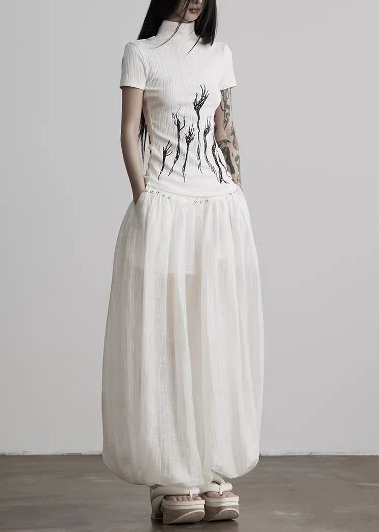 sheer balloon pants