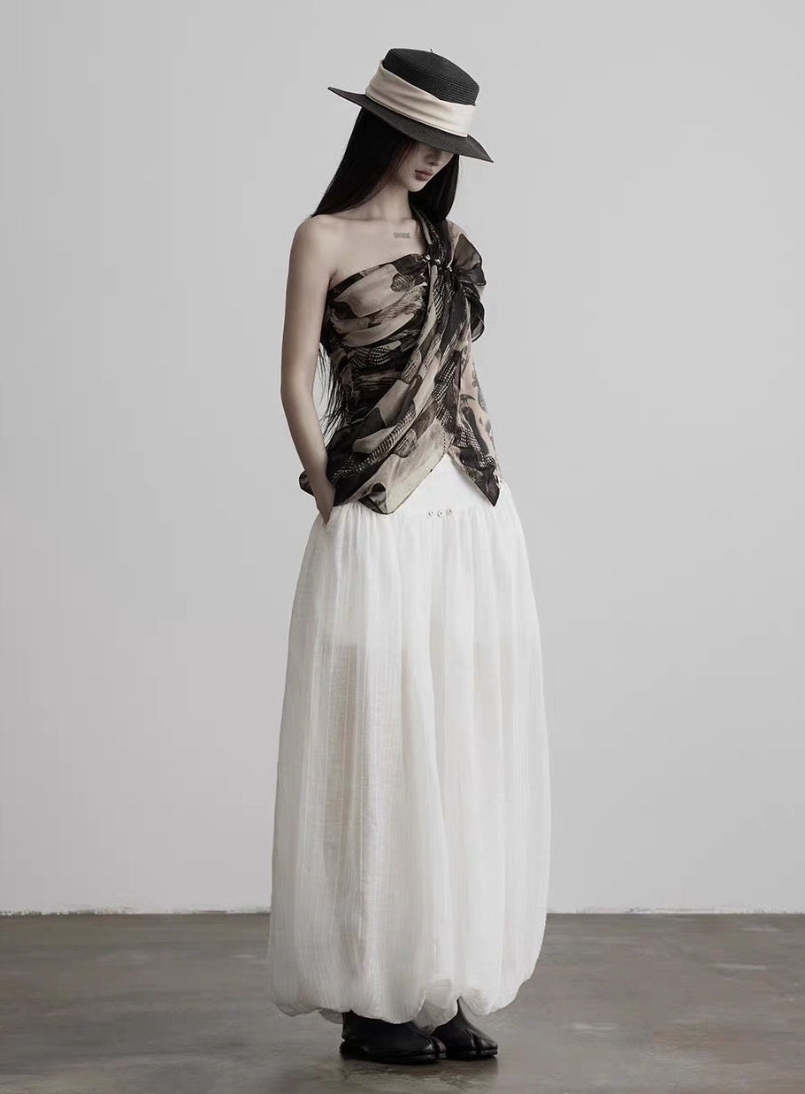 sheer balloon pants