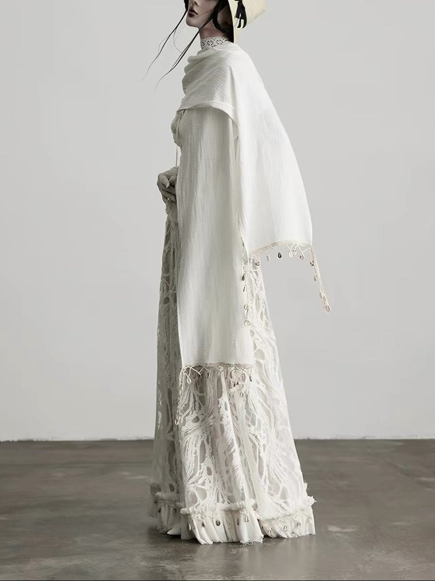 layered lace skirt