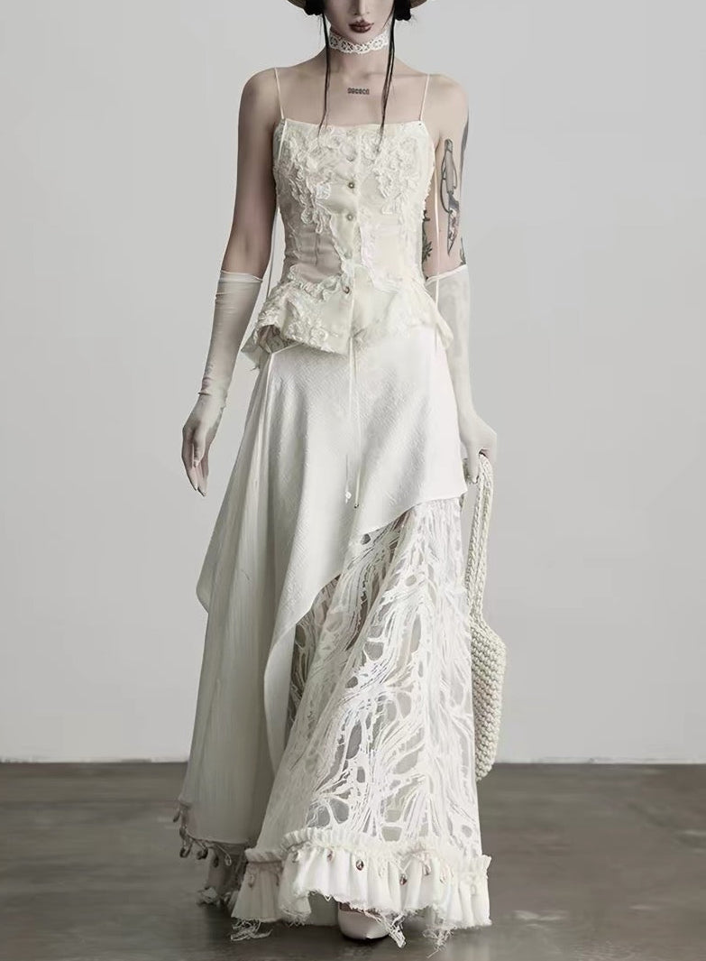layered lace skirt