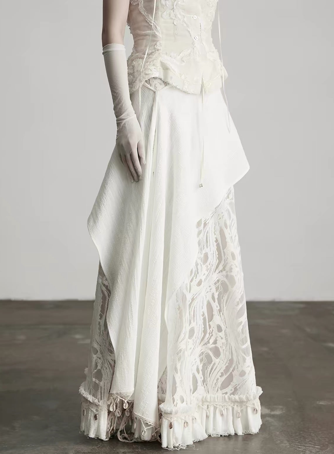 layered lace skirt