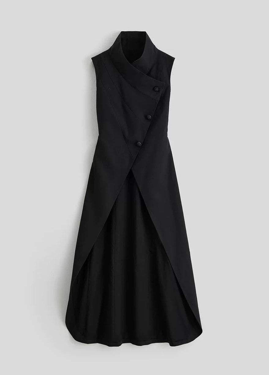 stand collar long onepiece